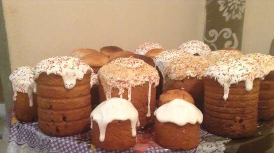 Kulich z Myasoedovskaya w piekarniku (klasa mistrzowska)