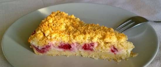 Streusel pie na may mga berry