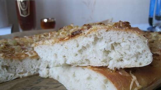 Patata de focaccia amb ceba