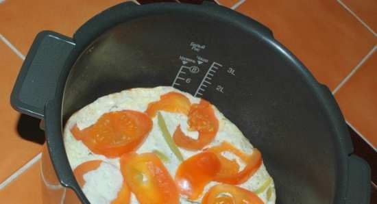 Omelet with vegetables in a multicooker Cuckoo 1054