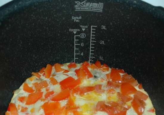 Omelet with vegetables (multicooker Cuckoo 1055)