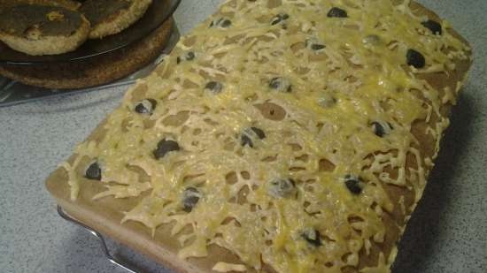 Focaccia multicereali con crema pasticcera