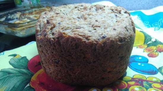 Pane con farina d'avena, crusca, sesamo e semi