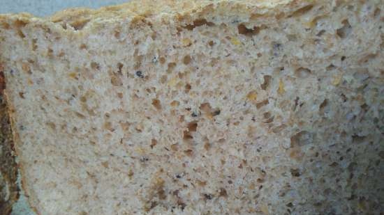 Pane con farina d'avena, crusca, sesamo e semi