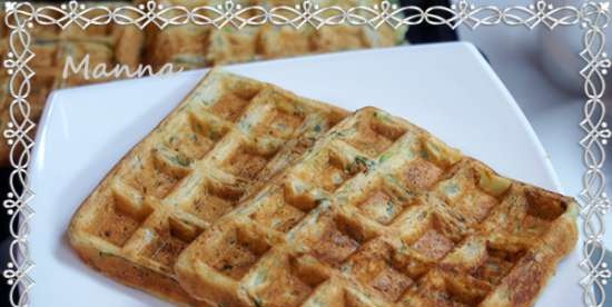 Zucchini pancake sa isang waffle iron