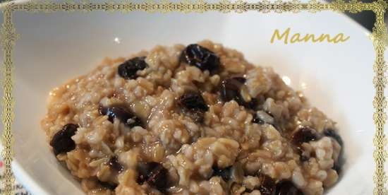 Porridge di farina d'avena con ciliegie (multicooker marca 701)