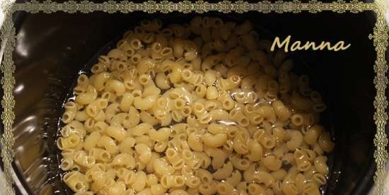 Pasta with full liquid evaporation (Brand 701 multicooker)