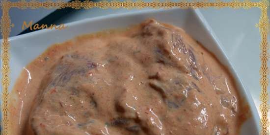 Chicken breast in mushroom sauce (multicooker Brand 701)