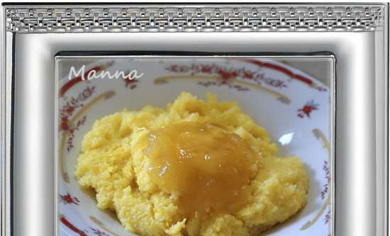 Corn porridge with honey and banana (multicooker Philips HD3197)