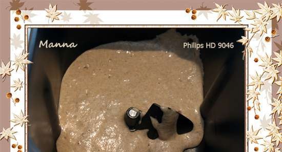 Pane di grano e segale a lievitazione naturale nella macchina per il pane Philips HD 9046