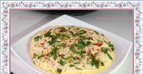 Omelet na may mga gulay sa isang multicooker Panasonic SR-TMZ550