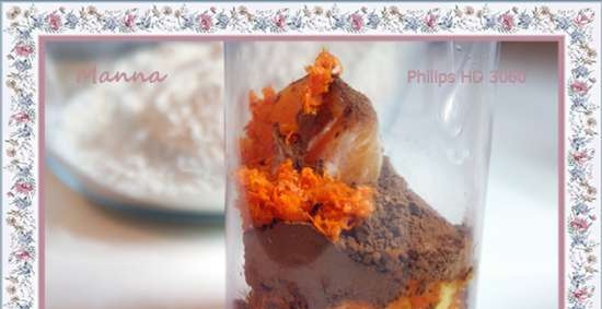 Pastel de chocolate y mandarina (magro) en la multicocina Philips HD3060