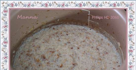 Papilla de leche en un multicooker Philips HD3060