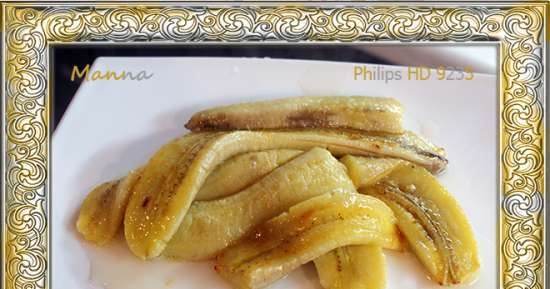 Nagluto ang Airfryer ng mga saging ng Philips HD9235