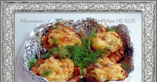 Verduras con costra de queso en la Airfryer Philips HD9235