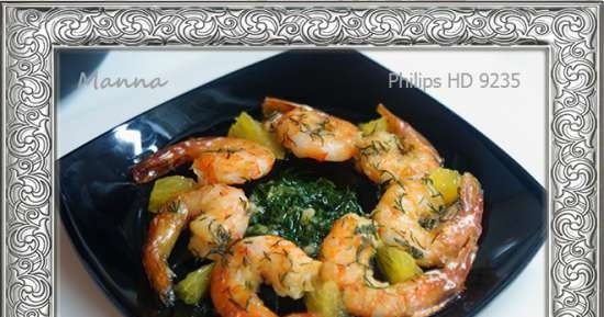 King prawns in garlic sauce in the Philips HD9235 Airfryer