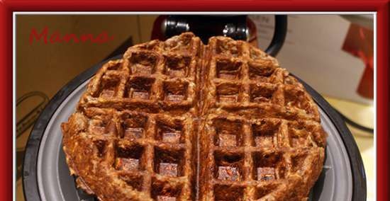 Waffle alla frutta senza uova senza zucchero (macchina per waffle KitchenAid Artisan)