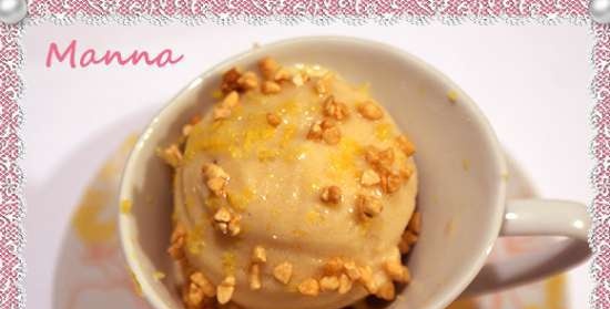 Gelato di soia con banana e pesche (gelato a compressore Nemox Talent Gelato & Sorbet)