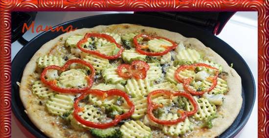 Groentepizza in BBK-grill en Princess-pizzamaker