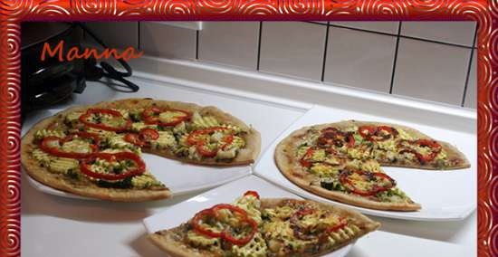 Groentepizza in BBK-grill en Princess-pizzamaker