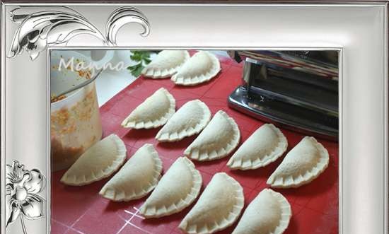 Empanadillas de patata rellenas de verduras (multicocina Philips HD3095)