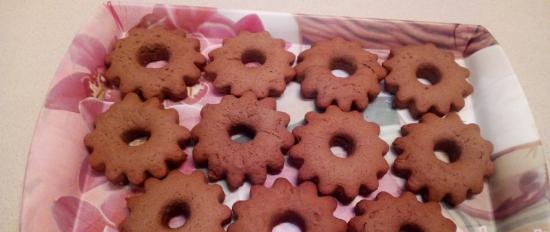 Galletas de jengibre sobre puré de pasas