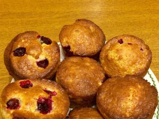 Muffins de cuajada con grosella negra