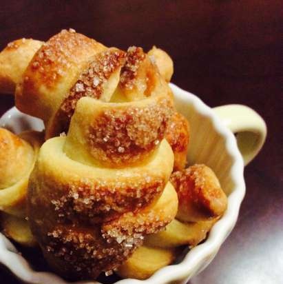 Bagels en capas con queso crema