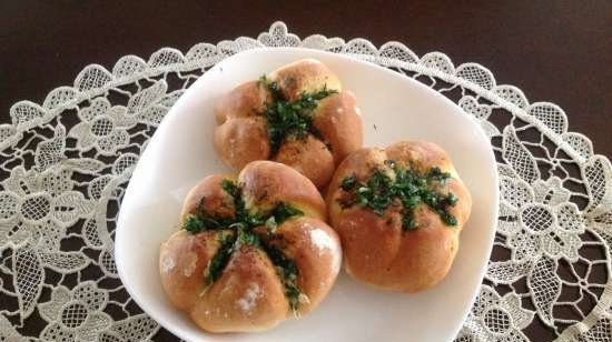 Yeast garlic buns in the Philips HD9235 Airfryer