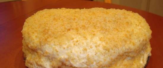 Narcissus cake (ang pinaka maselan na cloud ng curd)