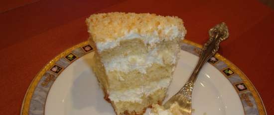 Narcissus cake (ang pinaka maselan na cloud ng curd)