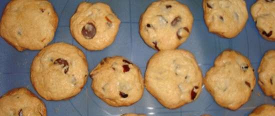 Biscotti all'arancia con mirtilli rossi secchi e cioccolato