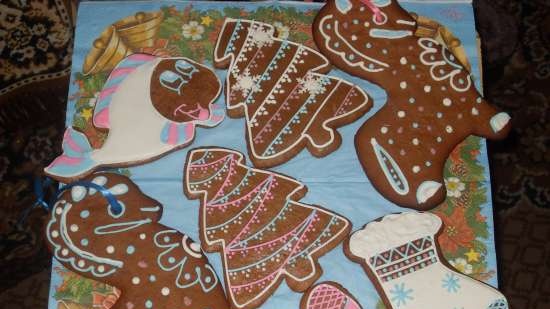 We decorate gingerbread cookies, cookies