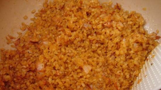 Bulgur con tomates en olla de cocción lenta