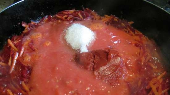 Borscht con prugne affumicate e melanzane (magre)