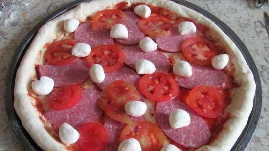 Pizza gevuld met kaas