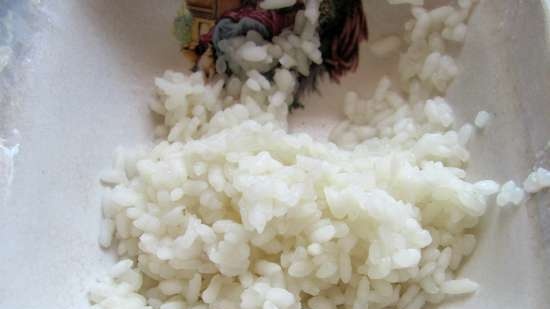 Mackerel roll with buckwheat and rice