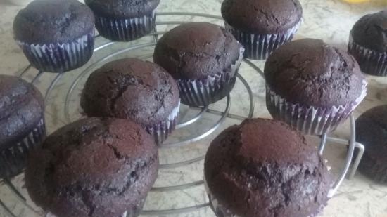 Cupcakes al cioccolato magro al cocco