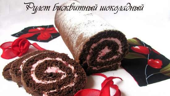 Chocolate sponge roll