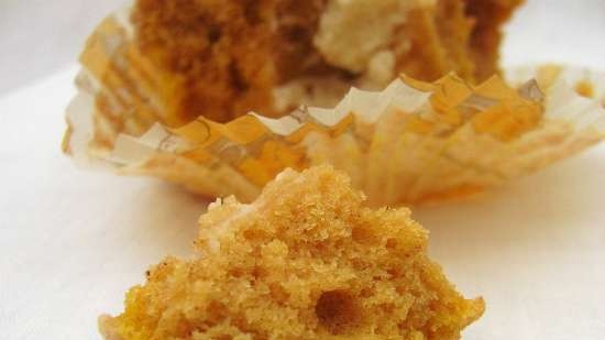 Muffin alla zucca con ripieno di cagliata