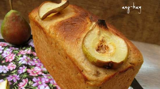 Pane di segale di grano con pera