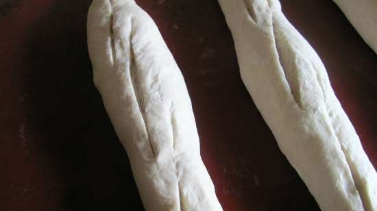 Wheat baguettes based on L. Geisler's recipe