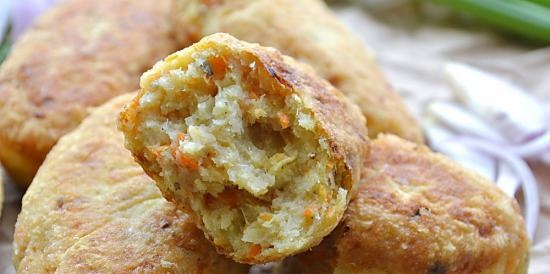 Tortas de pescado empanizadas con guisantes