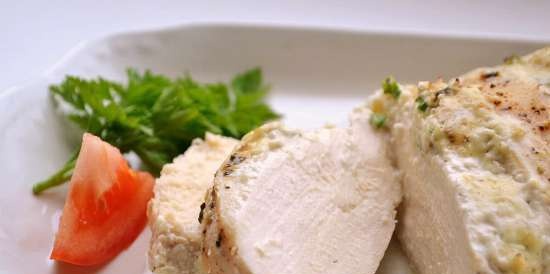 Filetto di pollo con formaggio blu e panna acida