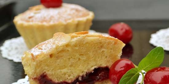 فطائر اللوز الصغيرة مع الكرز (Cherry Bakewell Tart)