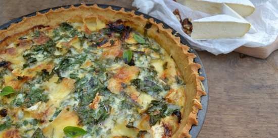 Quiche con camembert e pomodori secchi