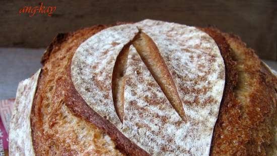 Wheat rye bread with fruit yeast