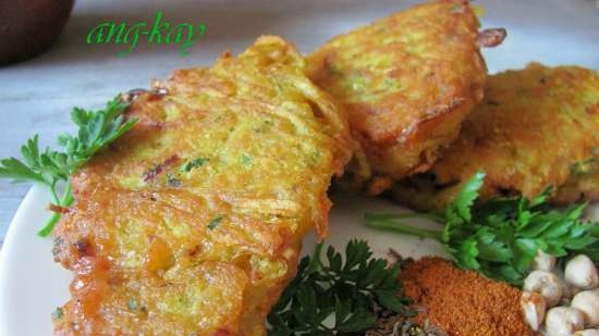 Bhaji. Frittelle magre di ceci e cipolla (senza glutine)