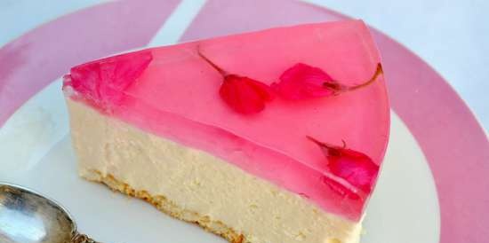 Sakura cheesecake (niet gebakken)