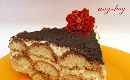 Sponge cake Savoyardi (batay sa Tiramisu)